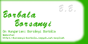 borbala borsanyi business card